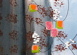 Formes organiques colorées sur Lori Ann Folz