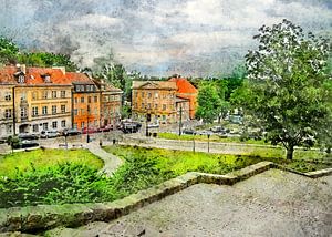 Warsaw watercolor art #warsaw