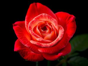 La beauté d'une rose rouge