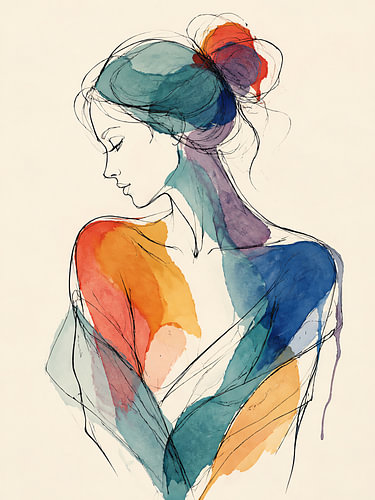 Portrait chromatique serein