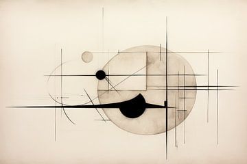 Abstract, minimalisme, zwart-wit van Joriali Abstract
