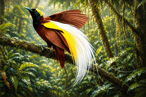Kleine paradijsvogel van Papoea