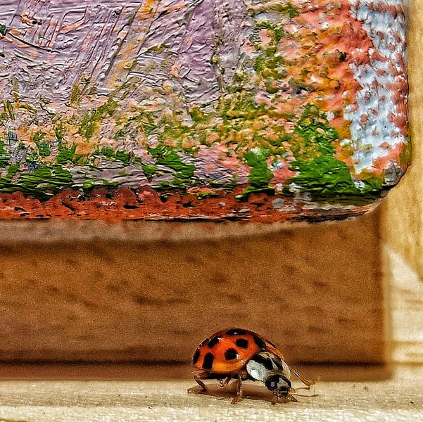 La coccinelle passe devant le tableau de Toon Hermans par Ruben van Gogh - smartphoneart