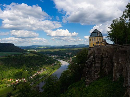 Elbezandsteengebergte - Vesting Königstein, Nationaal Park Sächsische Schweiz