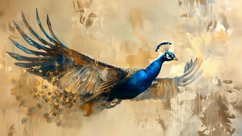 Flying Peacock by Preet Lambon