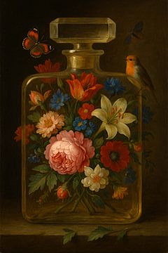 Still Life The Blooming Perfume Bottle van Moonheart Artworks