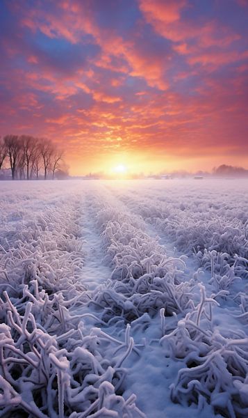 Goldene Stunde im Winter von fernlichtsicht
