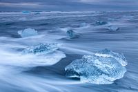 Chunks of ice on the beach