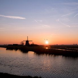 Moulin au lever du soleil sur André Dijkshoorn