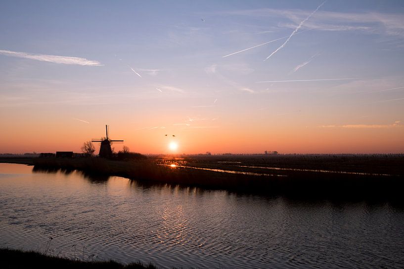Moulin au lever du soleil par André Dijkshoorn