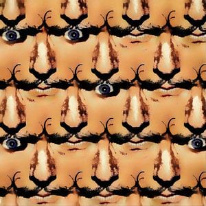 Pop-ArtPorträt von Salvador Dali mit einer Anspielung auf MC.Escher