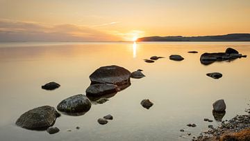 Coucher de soleil à Klein Zicker, Rügen, Allemagne sur Adelheid Smitt