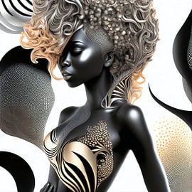 Beauty of the Sea: A sensual depiction of a mermaid in the sea by Summer Shamma