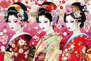 Japanse Geisha's van Egon Zitter