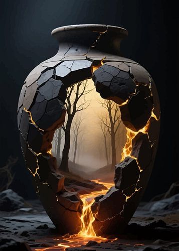 Surrealistische decoratieve vaas sculptuur - Modern Art Design