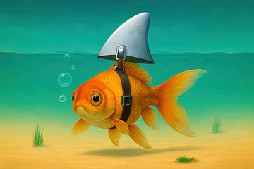 Poisson orange avec faux aileron sur Imperial Art House