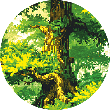 Proud Tree Pixelated Painted