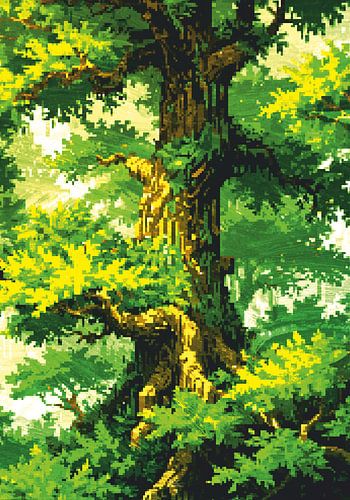 Proud Tree Pixelated Painted