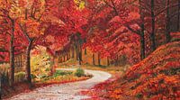 Warme Herbstfarben im Wald