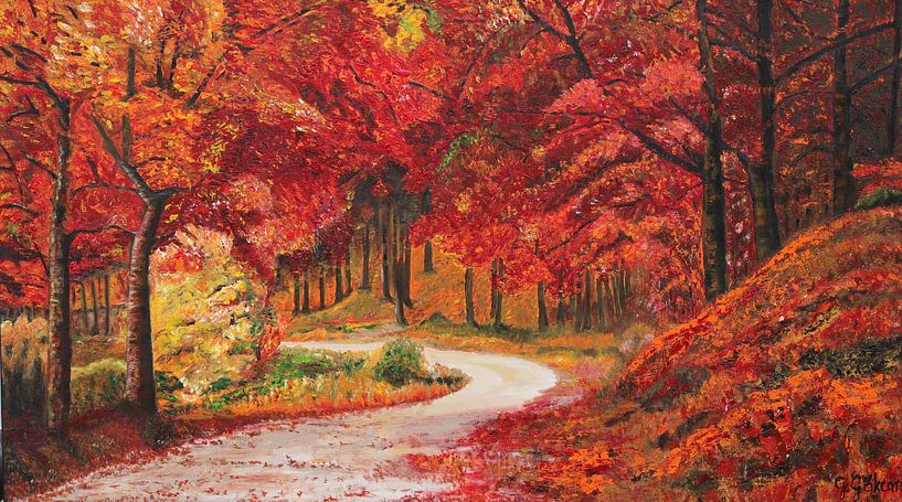 Warm autumn colors in the forest by Gulserin Gokcan