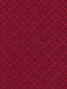 Geometrisch Patroon Print - Rood van MDRN HOME