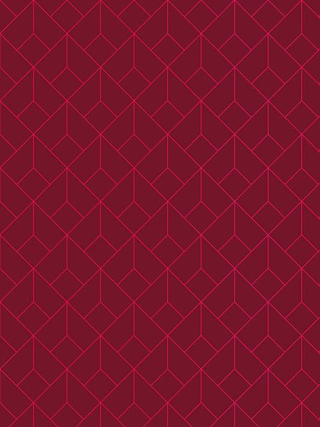 Geometric Pattern Print - Red by MDRN HOME