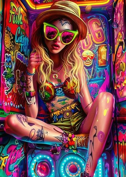 cute girl in pop style by rinda ratuliu