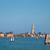 View of Burano Island near Venice in Italy by Rico Ködder