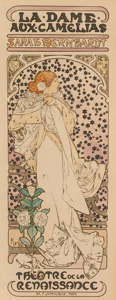 La Dame aux Camelias (from Les Maîtres de l’Affiche), Alphonse Mucha by Masterful Masters