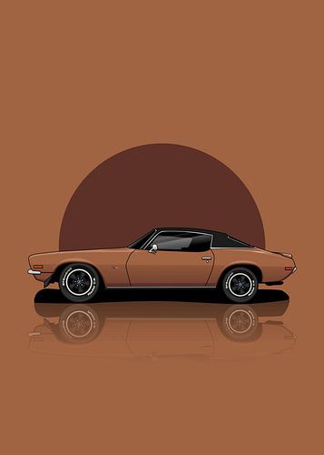 Kunst 1970 Chevrolet Camar Chocolade