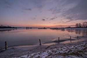 Plaines inondables près de Lekdijk sur Moetwil en van Dijk - Fotografie