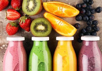 Selectie van fruitsmoothies