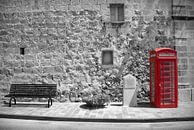 Rode Telefooncel op Malta van Rene van Heerdt thumbnail
