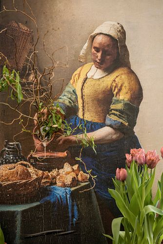 La laitière dans sa chambre de jardin.