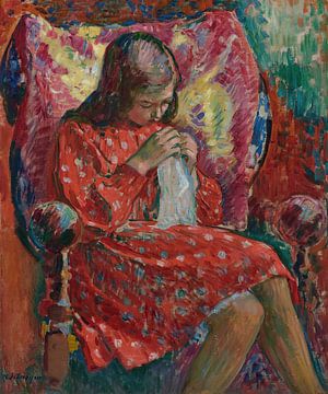 De kleine naaister (ca. 1906-1907) van Peter Balan