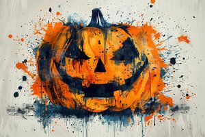 Explosion von Halloween - Grinsender Kürbis