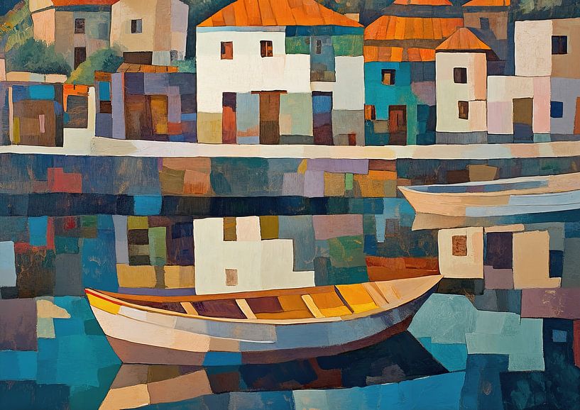 Serbian Landscape by Abstract Painting