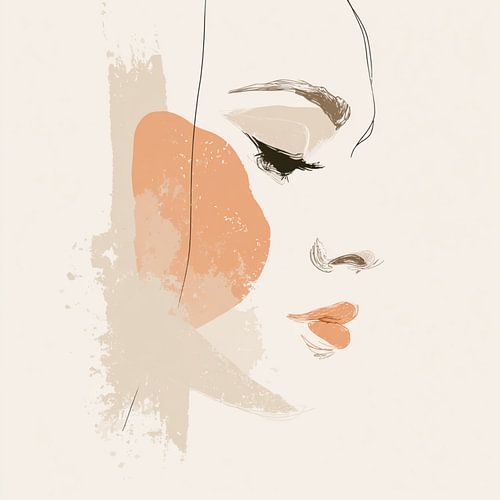 Gentle Contours – Minimalist line portrait