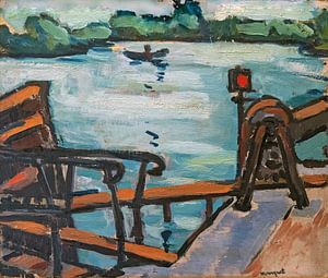 Blick auf die Seine, den Steg oder die Landschaft, Albert Marquet, 1942