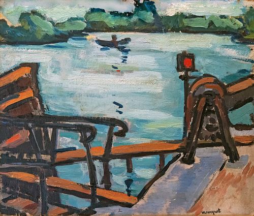 Uitzicht op de Seine, de pier of het landschap, Albert Marquet, 1942
