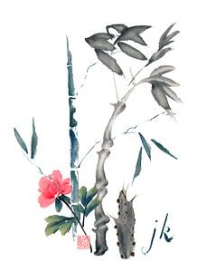 Bambus und Blüte