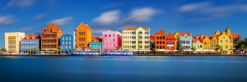 Curacao in the Caribbean with the colorful houses of Willemstad. by Voss photography