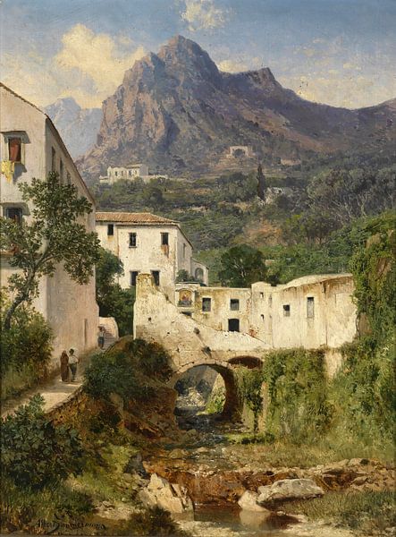 Albert Zimmermann, Mühltal bei Amalfi von Atelier Liesjes