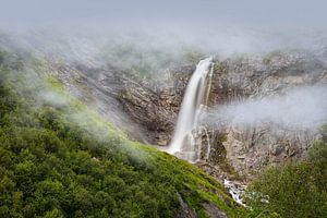 Wasserfall in den Bergen von Südnorwegen