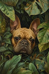Bulldog réaliste - Bulldog sur De Mooiste Kunst