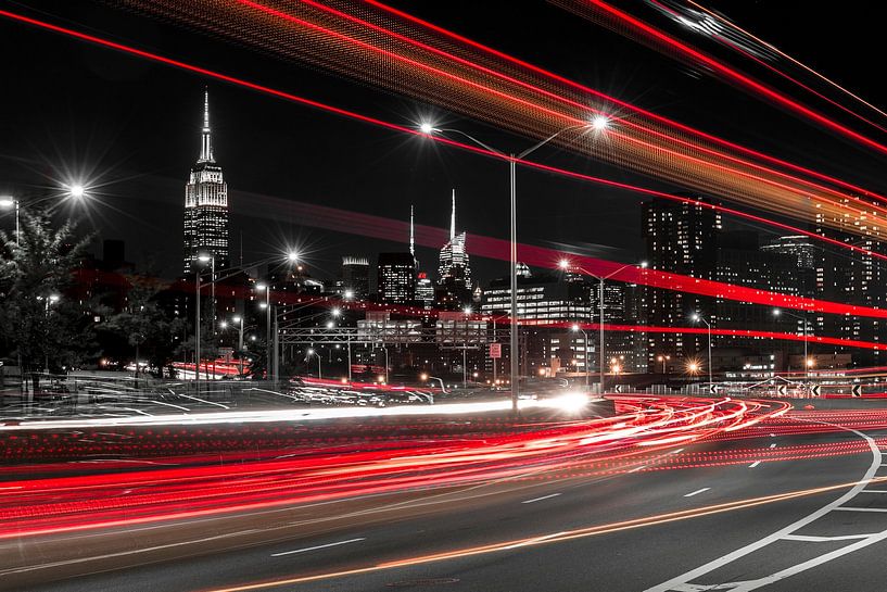 FDR Drive, East Side New York bei Nacht von Sascha Kilmer