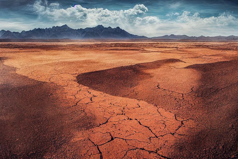 Droogte door klimaatverandering in de bodem Illustratie van Animaflora PicsStock