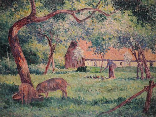 Maximilien Luce, Saint Laurent-en-Caux, the Norman court by Atelier Liesjes