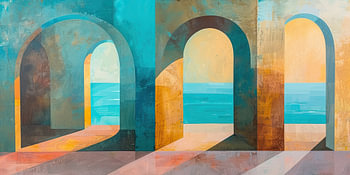 Peinture abstraite au néon