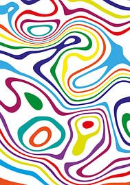 Art abstrait aux formes fluides sur AidasignArt